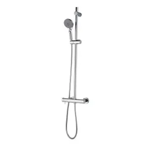 BOSSINI SYNCRONIA BARRA DE PARED TERMOSTÁTICO CON DUCHA Y FLEXIBLE CROMADO