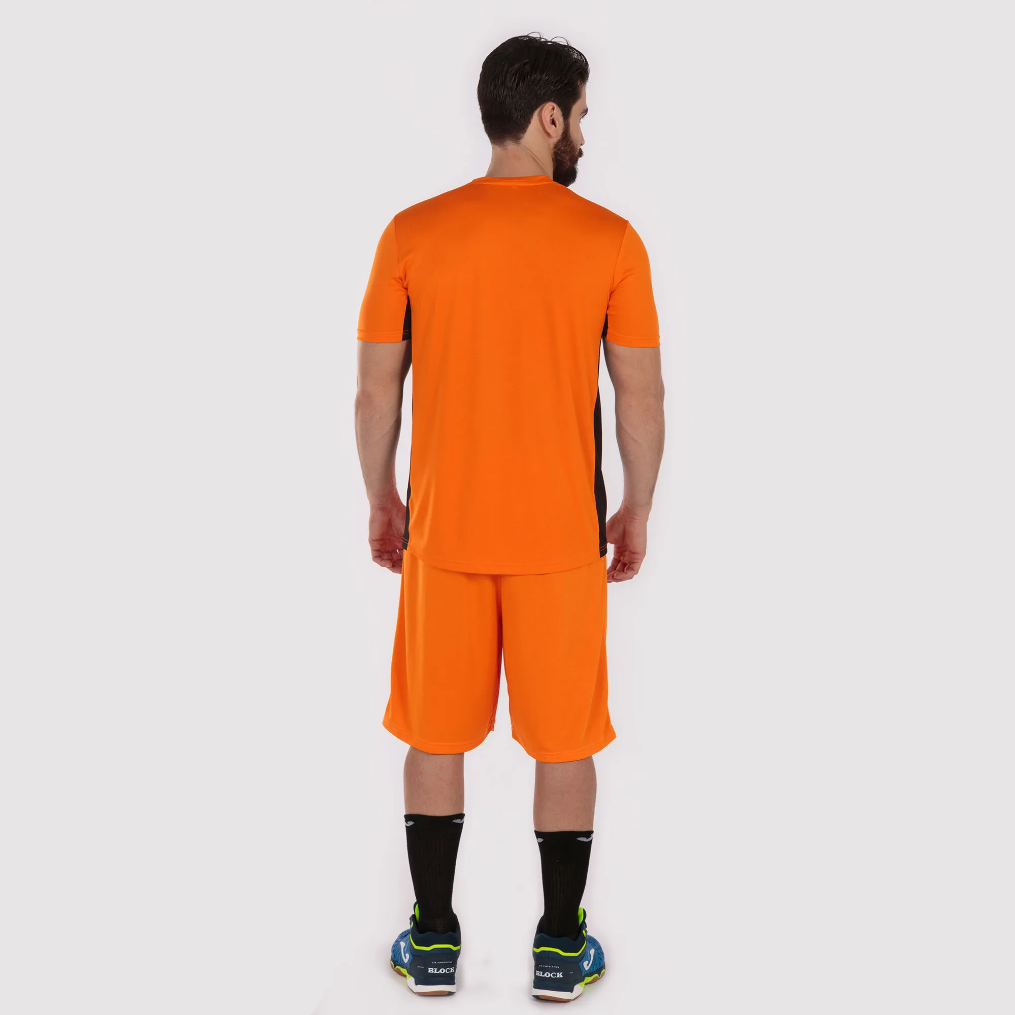 Camiseta manga corta hombre Cosenza naranja negro