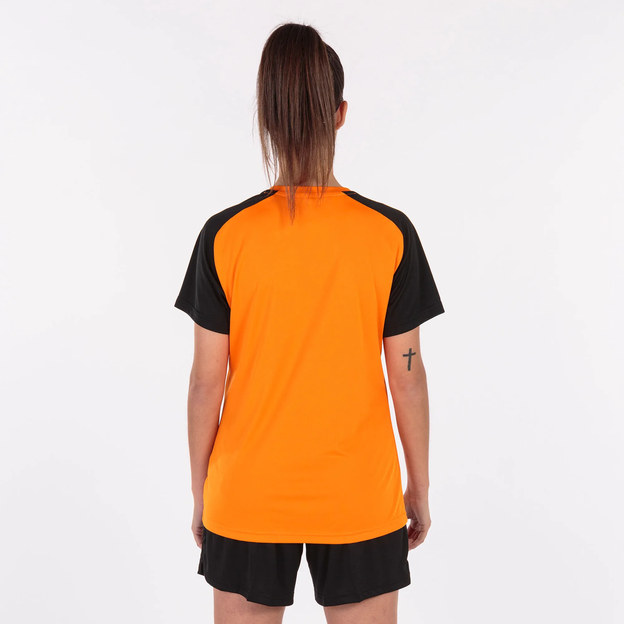 Camiseta manga corta mujer Academy IV naranja negro