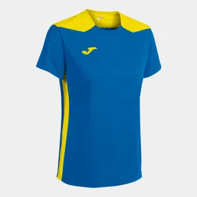 Camiseta manga corta mujer Championship VI royal amarillo