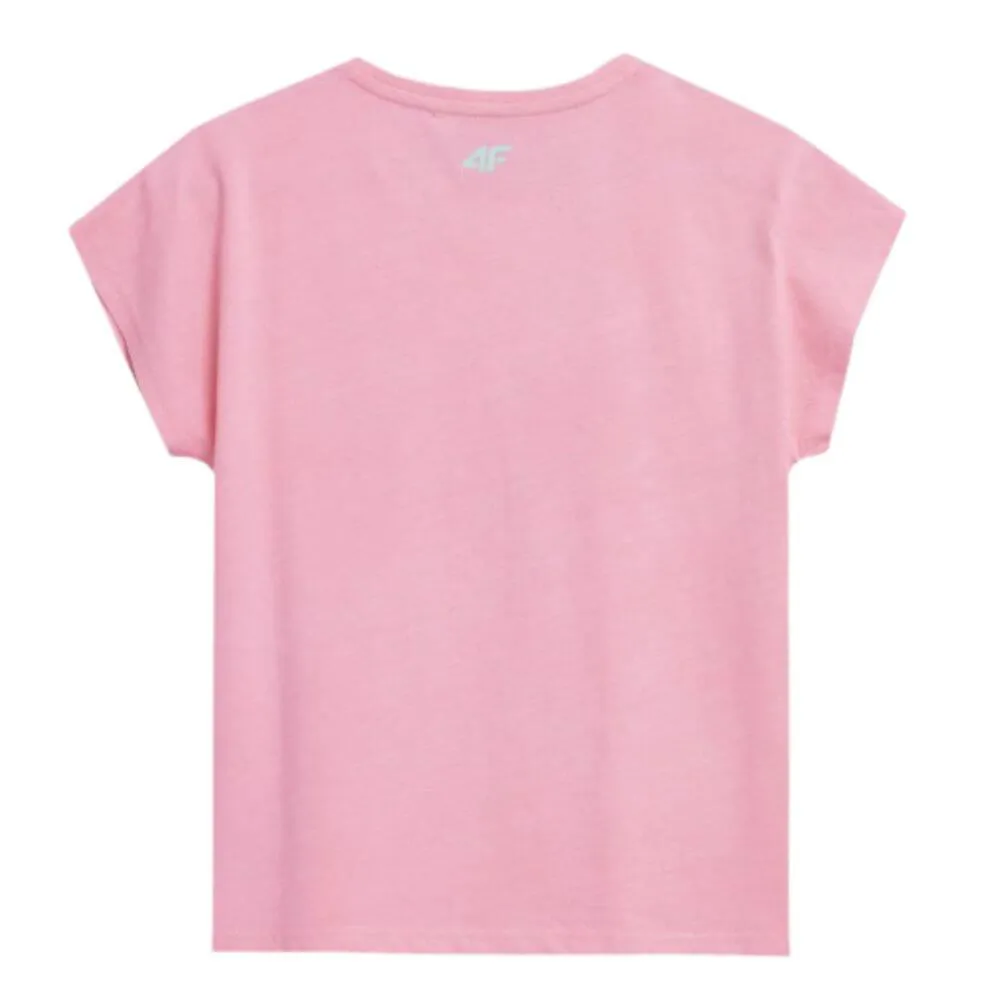 Camiseta Manga corta Niña 4F. Rosa 4FJSS23TTSHF398