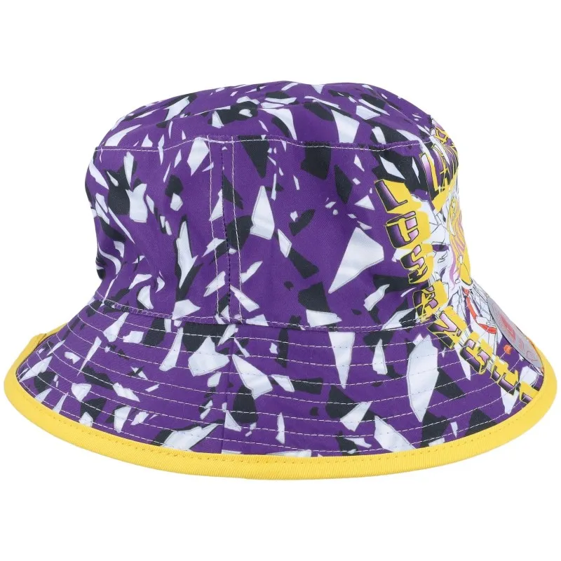 Gorro Mitchell & Ness Nba Shattered Big Face Reversible Bucket Hwc Los Angeles Lakers