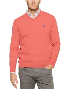 Jersey Scotta Iconic cuello en V rojo para hombre