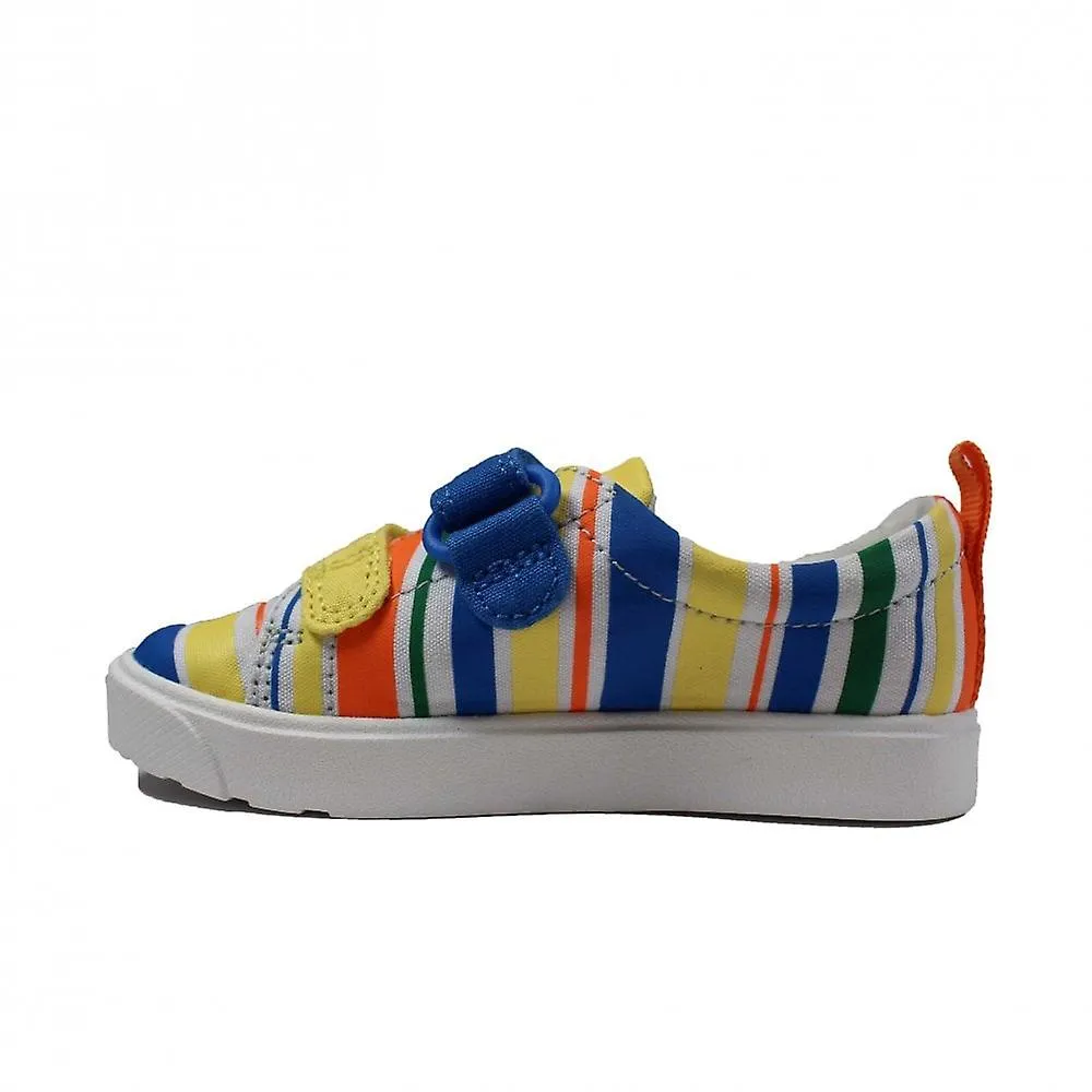 Kids Clarks City Bright Toddler | Blue Combi | Childrens Rip Tape Casual Shoes