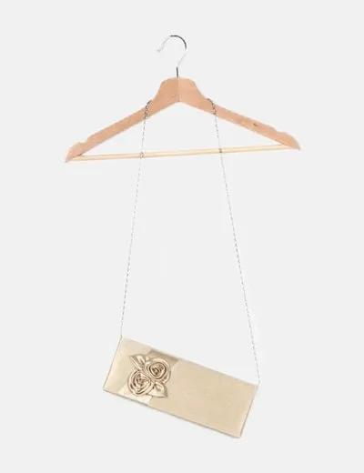 Koko Bolso beige detalle flor