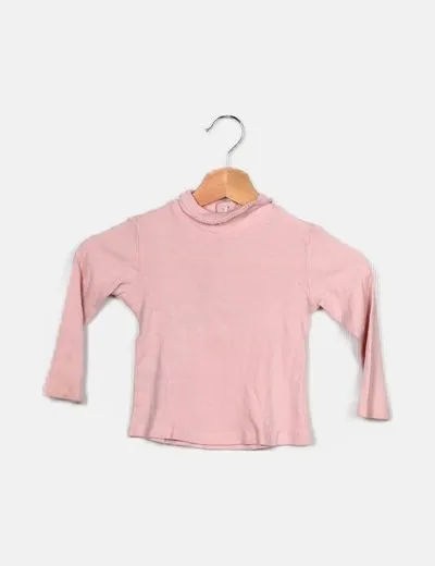 Mayoral Camiseta rosa canalé básica