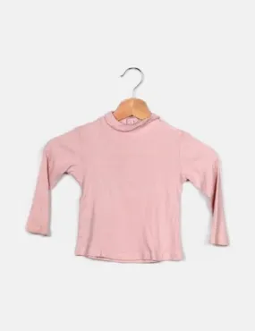 Mayoral Camiseta rosa canalé básica