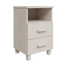 Mesita de noche HAMAR madera maciza de pino blanca 40x35x62 cm