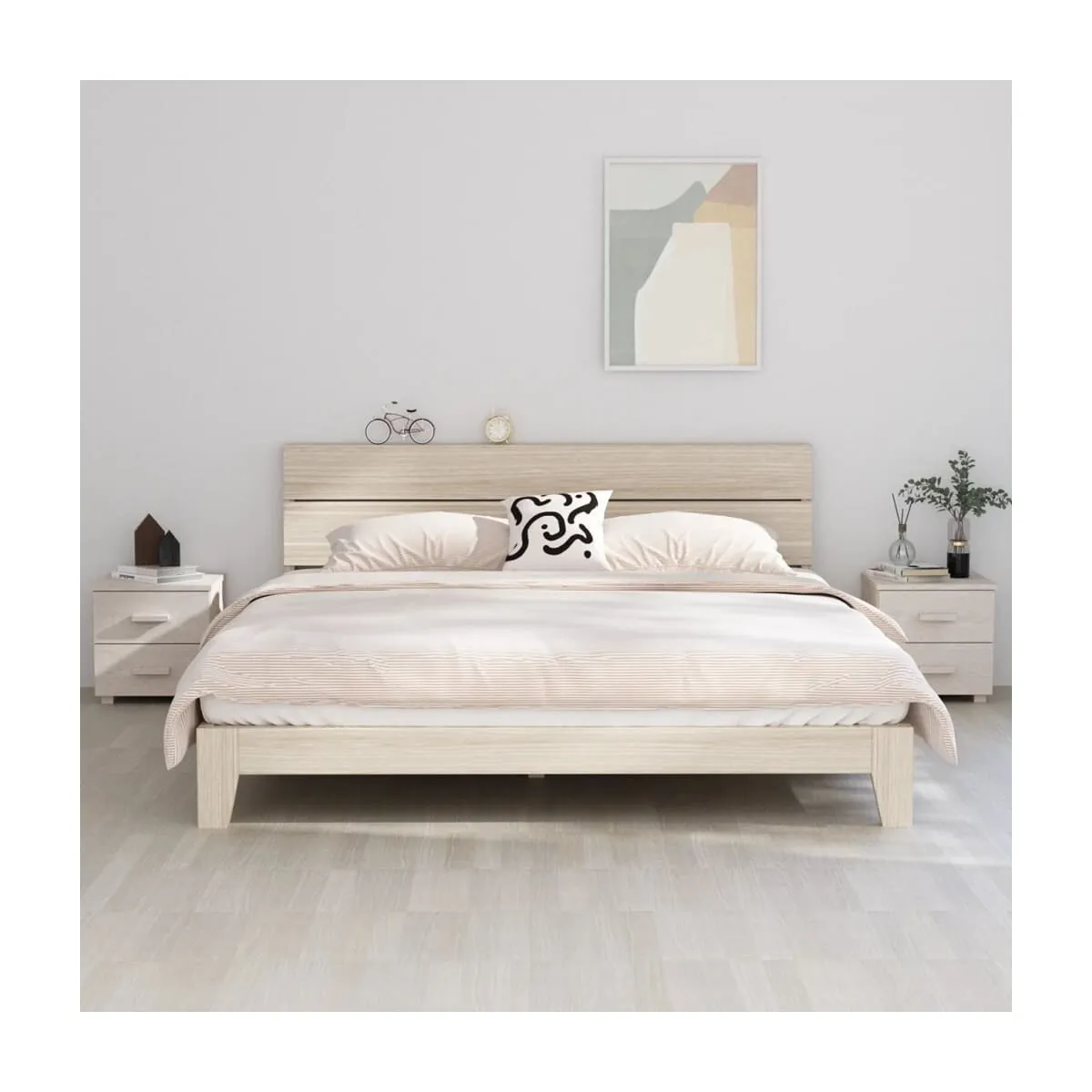 Mesitas de noche 2 uds HAMAR pino macizo blanco 40x35x44,5 cm