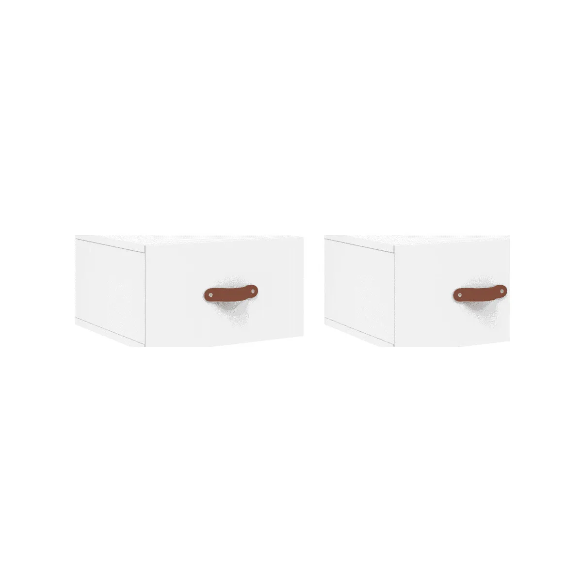 Mesitas de noche de pared 2 uds blanco 35x35x20 cm