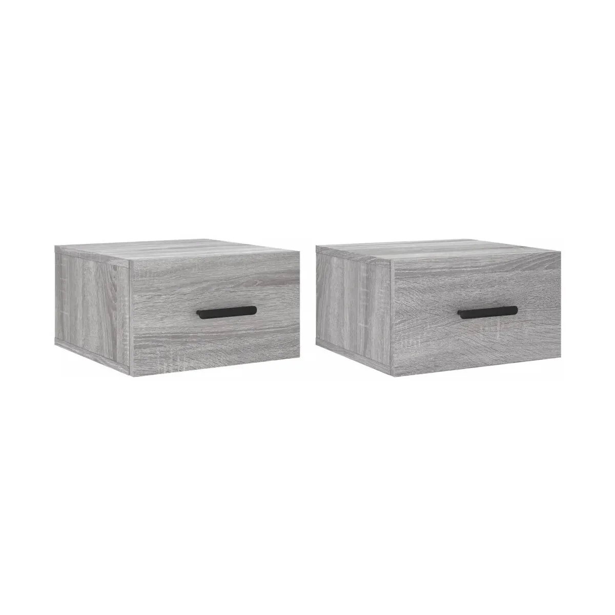 Mesitas de noche de pared 2 uds color gris Sonoma 35x35x20 cm