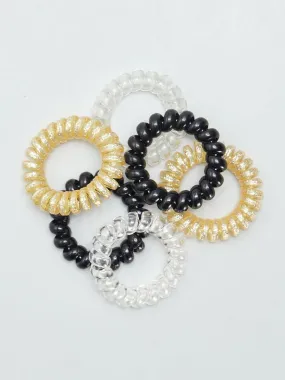 Pack de 6 gomas de espiral - NEGRO