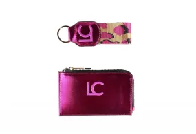 Pack Llavero y Monedero Metal Fucsia Lc Al Tono