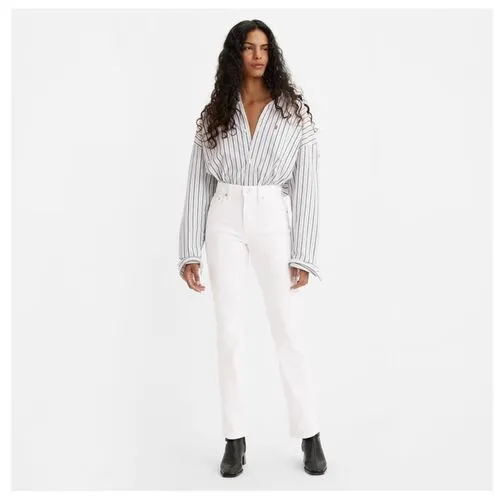 Pantalones Blancos Levis 724 High Rise Straight Western White W27L30