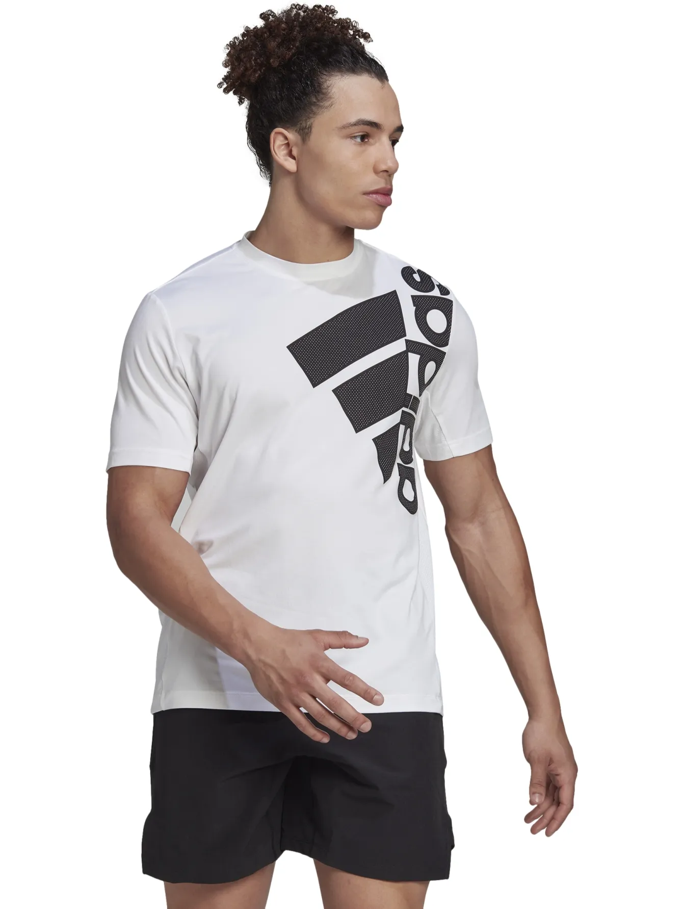 Playera Adidas Badge Blanco Para Hombre