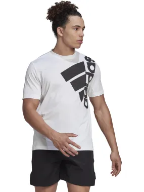 Playera Adidas Badge Blanco Para Hombre