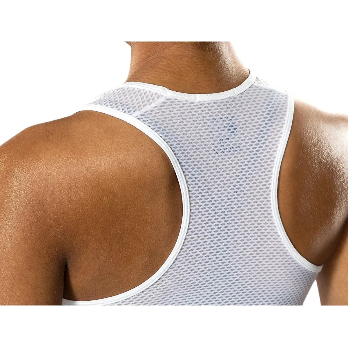 Polera Primera Capa Ciclismo Mujer Bontrager Baselayer Sin Mangas Blanco