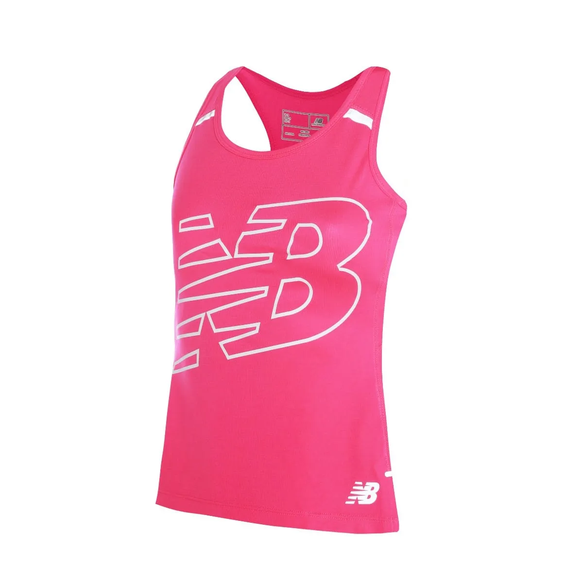 Polera Running Niña New Balance Sin Mangas Rosado