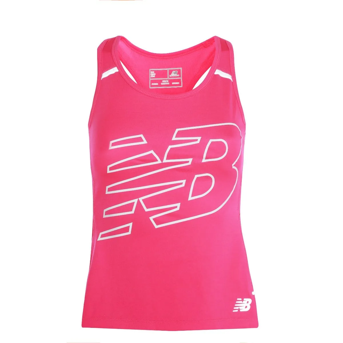 Polera Running Niña New Balance Sin Mangas Rosado