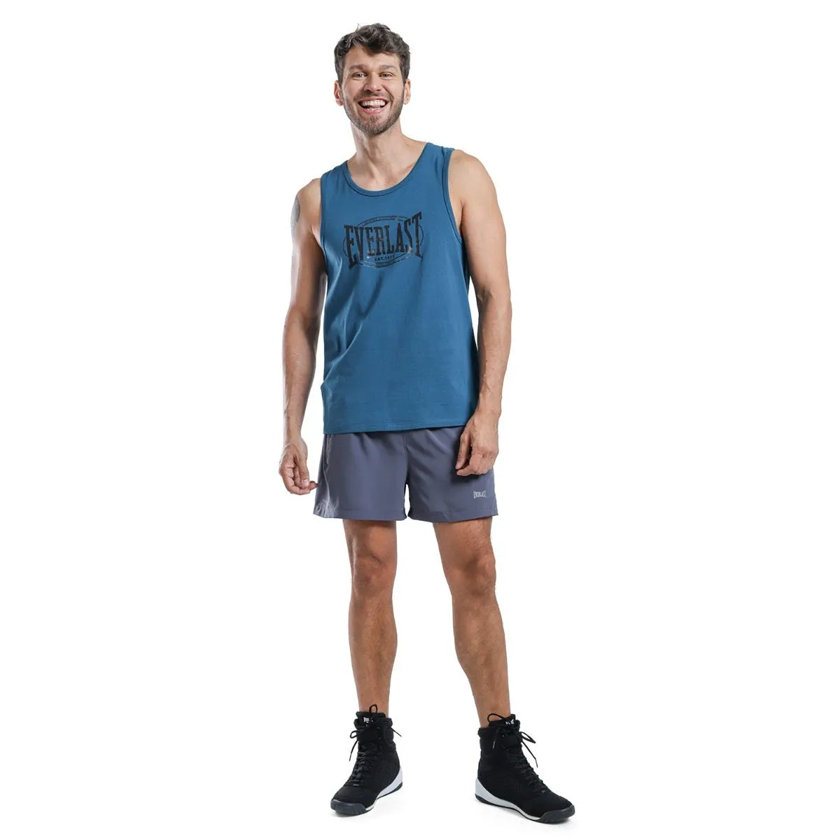 Polera Sin Mangas Entrenamiento Hombre Everlast Tank Kot Azul