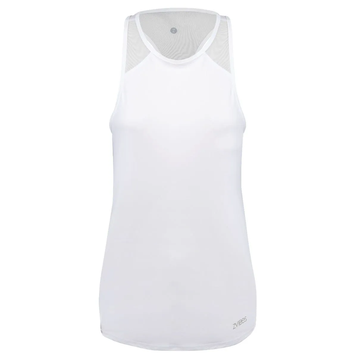 Polera Sin Mangas Entrenamiento Mujer Zvibes Athletic Blanca