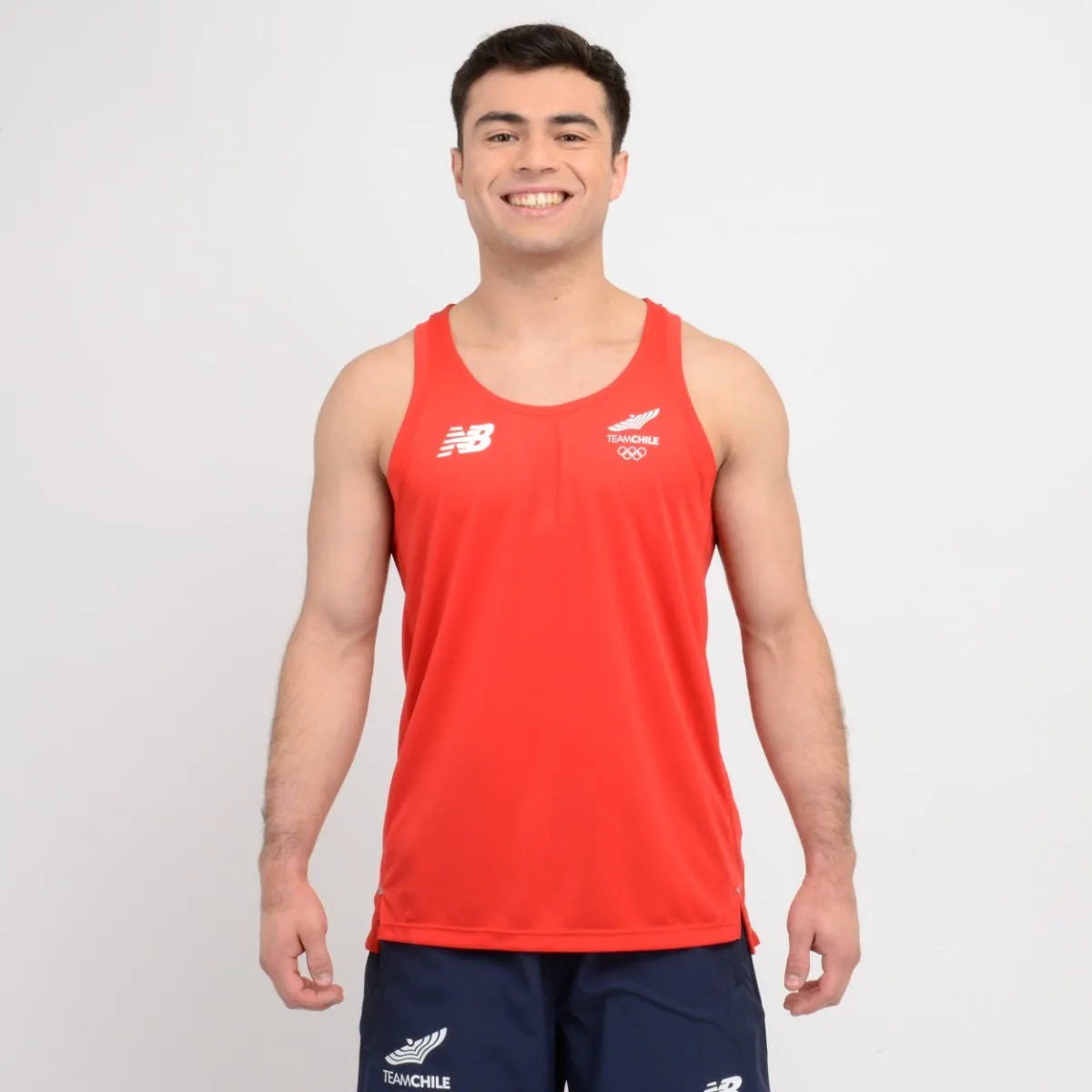 Polera Sin Mangas Hombre New Balance Team Chile Roja