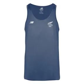 Polera Sin Mangas Running Hombre New Balance Team Chile Azul