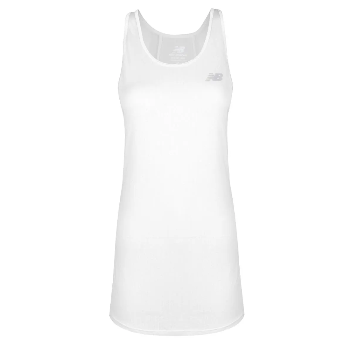 Polera Sin Mangas Running Mujer New Balance Blanca