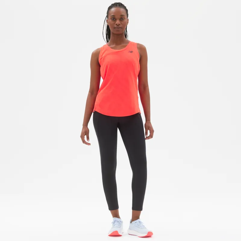 Polera Sin Mangas Running Mujer New Balance Q Speed Jacquard Naranja