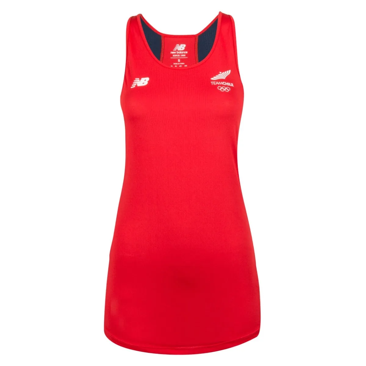 Polera Sin Mangas Running Mujer New Balance Team Chile Roja