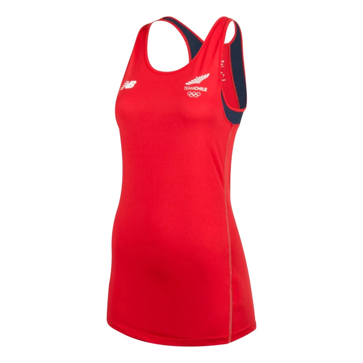 Polera Sin Mangas Running Mujer New Balance Team Chile Roja