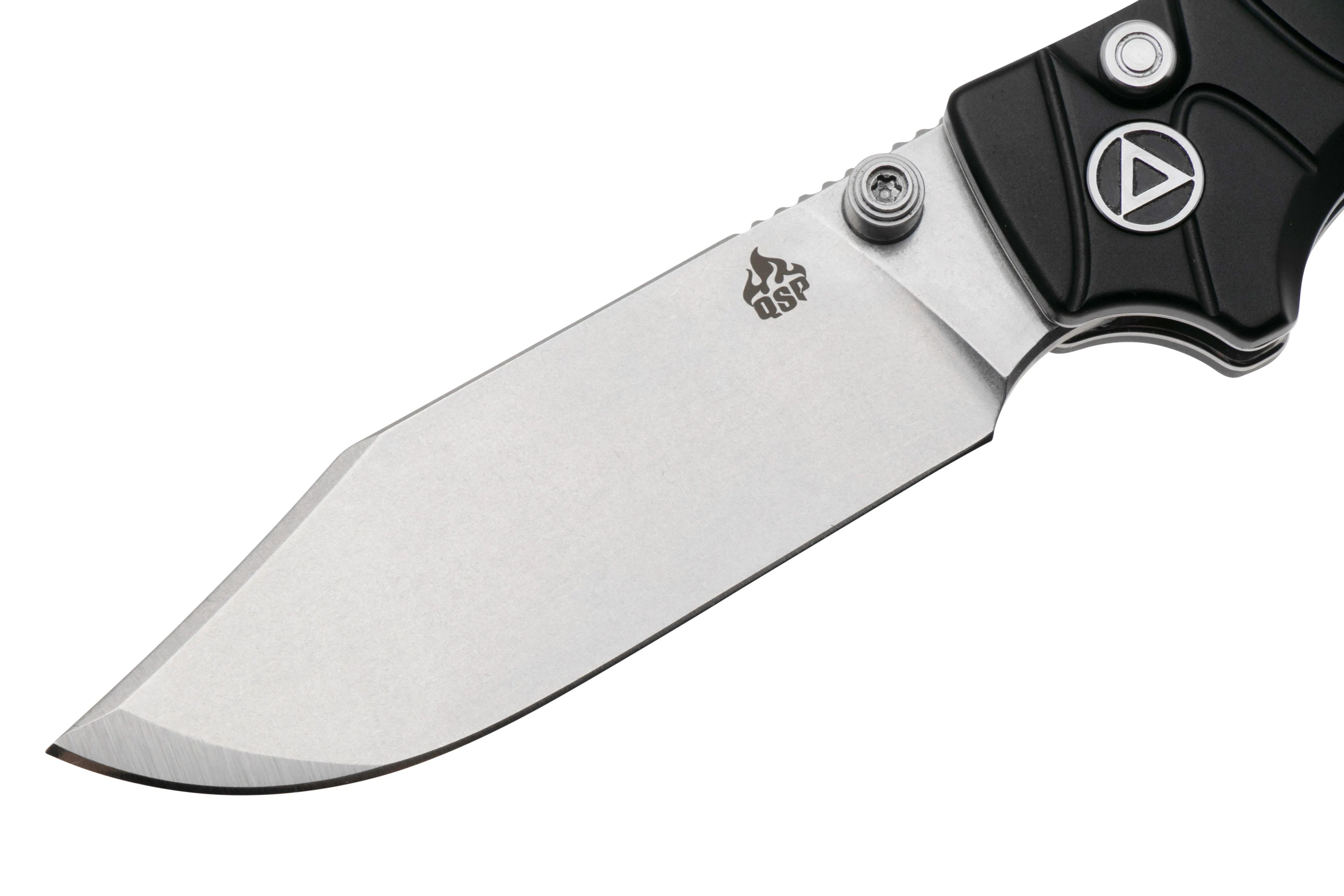 QSP Knife Kali QS159-F1 Stonewashed 14C28N Black Aluminum, navaja, diseño Keanu Alfaro