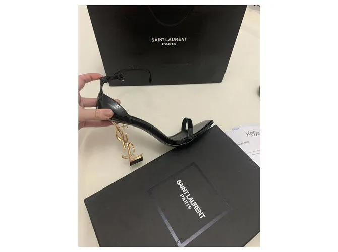 Sandalia Yves Saint Laurent - Tam.37 Negro 