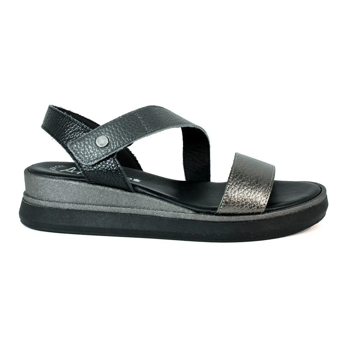 SANDALIAS DE GEL METALIZADAS NEGRAS  14592