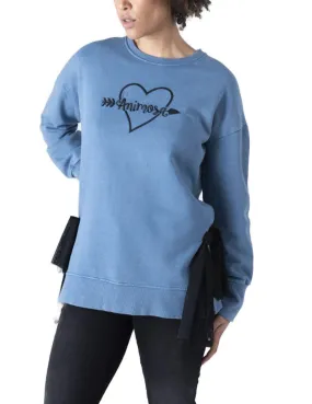 Sudadera Animosa Flechazo azul para mujer -b