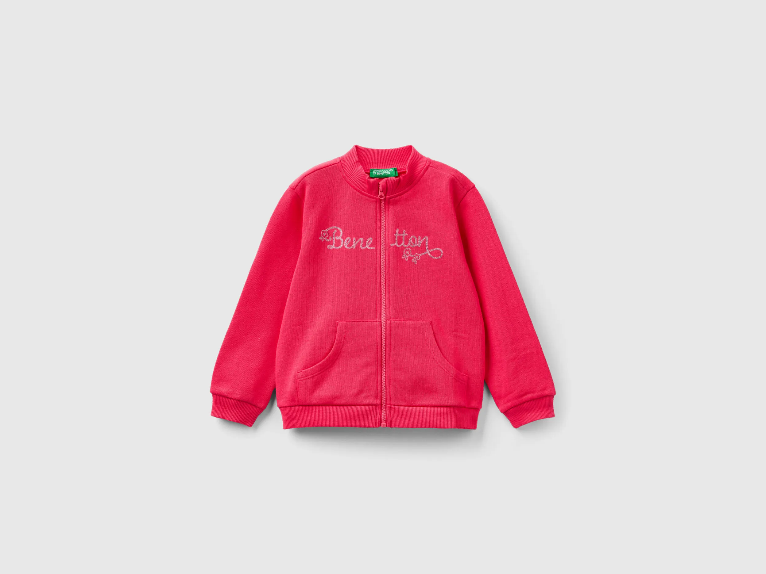 Sudadera de algodón orgánico con cremallera