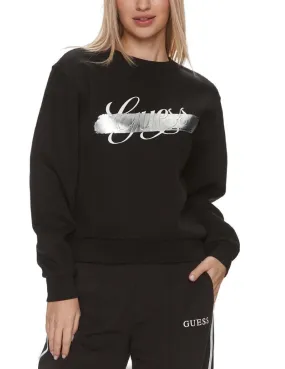 Sudadera Guess Logo negro holgada sin capucha para mujer