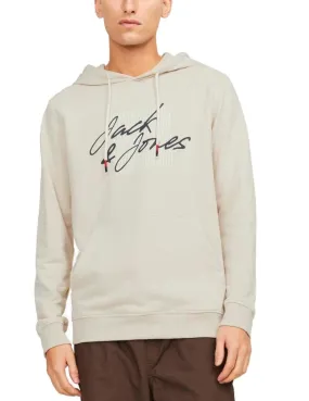 Sudadera Jack&Jones Zuri beige con capucha para hombre