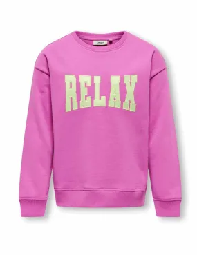 Sudadera Only Kids Ganna fucsia sin capucha para niña