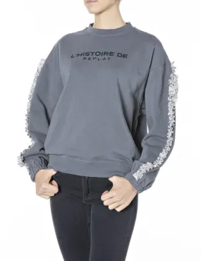 Sudadera Replay gris para mujer-z