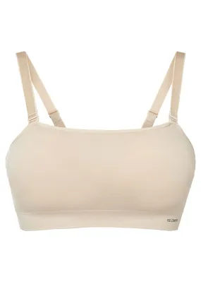 Sujetador Bandeau acolchado Feel Comfort sin costuras y tirantes extraíbles Beige-arena