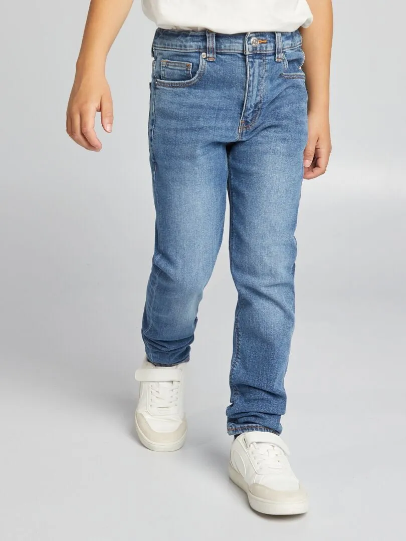 Vaquero slim con cintura ajustable - AZUL