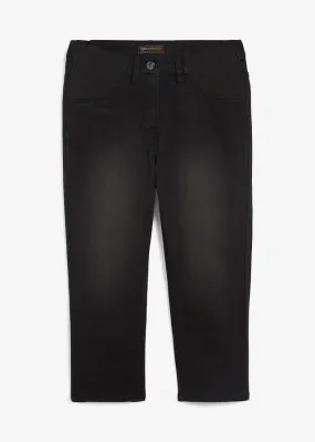 Vaqueros de corte capri denim negro