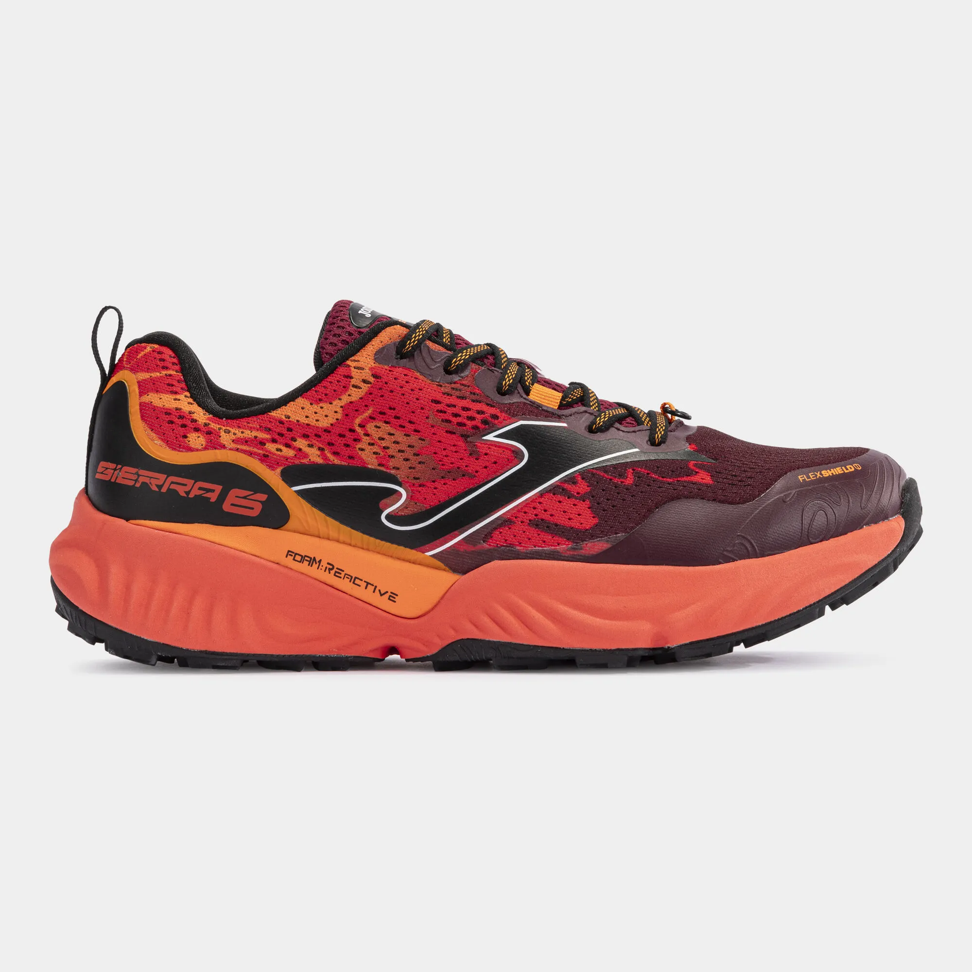 Zapatillas trail Sierra Men 24 hombre granate naranja