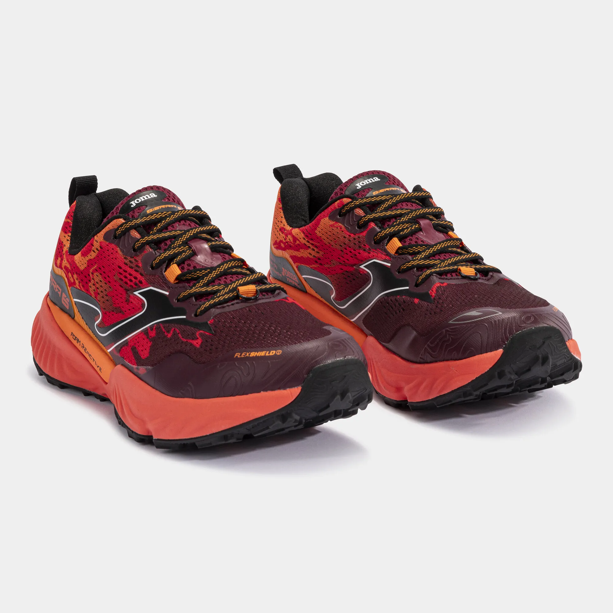 Zapatillas trail Sierra Men 24 hombre granate naranja